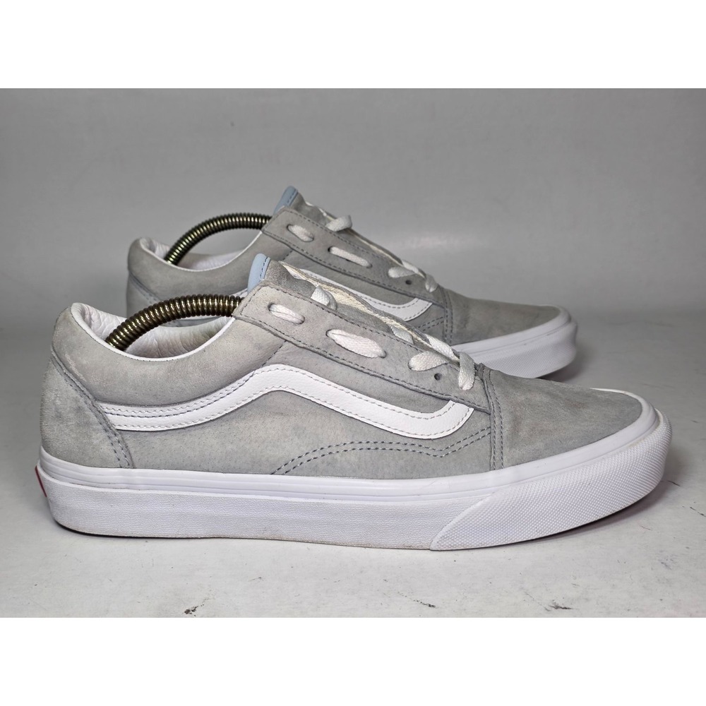 Vans Old Skool Men's Sneakers Size 8.5 Women's Sz 10 Light Blue Pig Suede Shoes